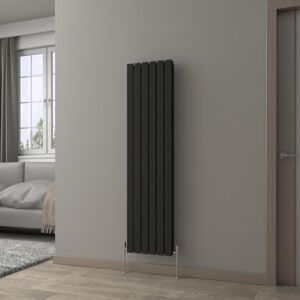 NRG Black Vertical 1600x408mm Double Flat Panel Radiator Central Heating for Bathroom/Kitchen/Living Room NRG Black Vertical 1600x408mm Double Flat Panel Radiator Central Heating for Bathroom/Kitchen/Living Room