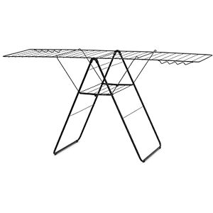 Brabantia HangOn Laundry Drying Rack (25m / Matt Black) Compact, Foldaway, Adjustable Indoor Stainless Steel Clothes Horse Brabantia HangOn Laundry Drying Rack (25m / Matt Black) Compact, Foldaway, Adjustable Indoor Stainless Steel Clothes Horse