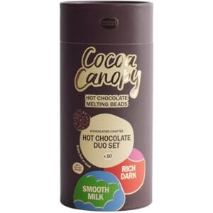 Cocoa Canopy Hot Chocolate Melting Beads Hot Chocolate Duo Set with Beads (2 blends), Vegan Marshmallows and Gold Mini Whisk Making Kit 330g x 1 Cocoa Canopy Hot Chocolate Melting Beads Hot Chocolate Duo Set with Beads (2 blends), Vegan Marshmallows and Gold Mini Whisk Making Kit 330g x 1