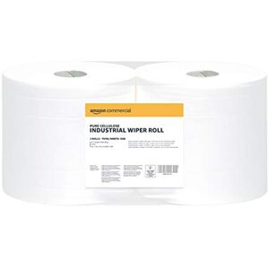 AmazonCommercial Industrial Wiping Paper Roll, 2-ply Cellulose, 2 Rolls (1 pack), 815 Sheets per Roll, Sheet Size: 25.7 cm x 36 cm AmazonCommercial Industrial Wiping Paper Roll, 2-ply Cellulose, 2 Rolls (1 pack), 815 Sheets per Roll, Sheet Size: 25.7 cm x 36 cm