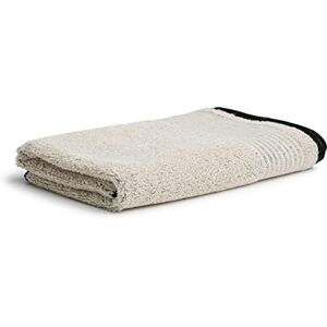 Möve Eden bath towel 80 x 150 cm, 80% cotton / 20% linen, nature/black Möve Eden bath towel 80 x 150 cm, 80% cotton / 20% linen, nature/black