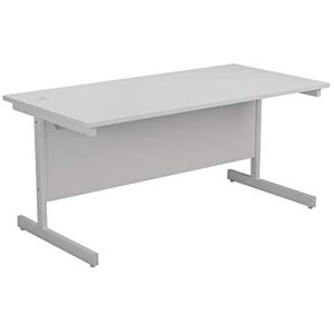 Office Hippo Heavy Duty Rectangular Cantilever Desk, Home Office Table + Integrated Cable Ports, PC Desk For Office or Home, 5 Yr Wty White Frame/White Top, 120cm x 80cm Office Hippo Heavy Duty Rectangular Cantilever Desk, Home Office Table + Integrated Cable Ports, PC Desk For Office or Home, 5 Yr Wty White Frame/White Top, 120cm x 80cm