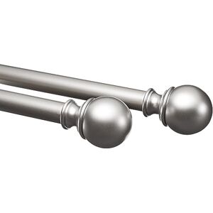 Amazon Basics Extendable Window Curtain Pole with Round Finials 19mm Diameter, 183-366cm, Nickel Amazon Basics Extendable Window Curtain Pole with Round Finials 19mm Diameter, 183-366cm, Nickel