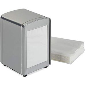 Relaxdays 10025508_55, Silver Napkin Dispenser Retro, Small Paper Serviettes, for Cafe, Bistro etc, HWD: 15x9.5x11, Steel Relaxdays 10025508_55, Silver Napkin Dispenser Retro, Small Paper Serviettes, for Cafe, Bistro etc, HWD: 15x9.5x11, Steel