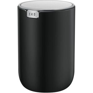 EKO Mini Desk Trash Can with Swing-Top Lid 0.4 Gallon Small Table Round Wastebasket for Office, Home, Car (Black) EKO Mini Desk Trash Can with Swing-Top Lid 0.4 Gallon Small Table Round Wastebasket for Office, Home, Car (Black)