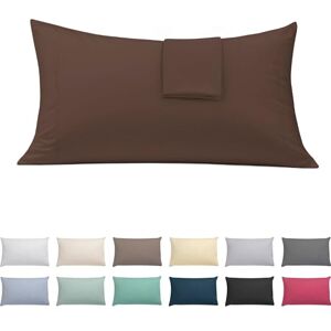 ECOMMERC3 Pack of 2 Pillowcases 45 x 85 Extra Soft and Comfortable Brown Pillow Case Made 100% in Spain, Breathable, Easy to Wash ECOMMERC3 Pack of 2 Pillowcases 45 x 85 Extra Soft and Comfortable Brown Pillow Case Made 100% in Spain, Breathable, Easy to Wash