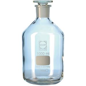 Duran 21 164 36 Reagent Bottle, Narrow Neck with Standard Ground Joint, 250 ml Capacity, 70 mm Diameter, 130 mm Height, 19/26 mm Neck NS (Pack of 10) Duran 21 164 36 Reagent Bottle, Narrow Neck with Standard Ground Joint, 250 ml Capacity, 70 mm Diameter, 130 mm Height, 19/26 mm Neck NS (Pack of 10)