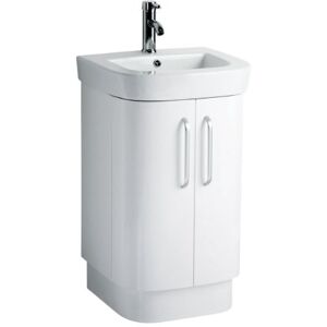 Premier Housewares Seattle Basin and Under Sink Cabinet Set, Ceramic, White, 45 x 50 x 95 cm Premier Housewares Seattle Basin and Under Sink Cabinet Set, Ceramic, White, 45 x 50 x 95 cm