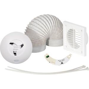 Airflow iCON 15 Timer Extractor Fan Kit 100mm/4 Comes with Timer Module, White Grille, PVC Hose 19 l/s, 9.7W Energy Efficient, 3-Year Warranty Airflow iCON 15 Timer Extractor Fan Kit 100mm/4 Comes with Timer Module, White Grille, PVC Hose 19 l/s, 9.7W Energy Efficient, 3-Year Warranty
