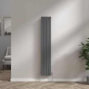 NRG Modern Anthracite Flat Double Panel Designer Radiator for Bathroom Living Room and Kitchen 1600mm x 272mm NRG Modern Anthracite Flat Double Panel Designer Radiator for Bathroom Living Room and Kitchen 1600mm x 272mm