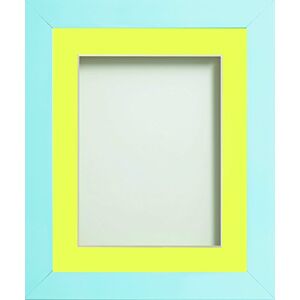 Frame Company Candy Range Aqua Blue 10x8 Frame With Lemon Bon Bon Mount for image size 8x6 inches Frame Company Candy Range Aqua Blue 10x8 Frame With Lemon Bon Bon Mount for image size 8x6 inches