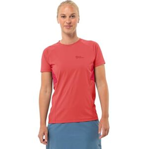 Jack Wolfskin Women's Narrows T W T-Shirt, Vibrant red, XS Jack Wolfskin Women's Narrows T W T-Shirt, Vibrant red, XS