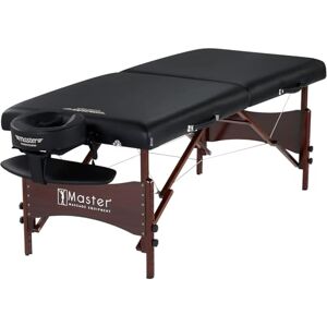 Master Massage Equipment Master Massage Portable Massage Table Newport ,76cm, Walnut Hardwood Frame with Black Vinyl, 6.3cm Cushion, Full Massage Table Package Master Massage Equipment Master Massage Portable Massage Table Newport ,76cm, Walnut Hardwood Frame with Black Vinyl, 6.3cm Cushion, Full Massage Table Package