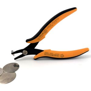PIERGIACOMI PNO-06 Punching Pliers For Holes on Ductile Metal Sheets Copper, Gold, Sterling Silver, Brass. Not suitable for carbide sheets such as stainless steel. Length 140 mm Made in Italy PIERGIACOMI PNO-06 Punching Pliers For Holes on Ductile Metal Sheets Copper, Gold, Sterling Silver, Brass. Not suitable for carbide sheets such as stainless steel. Length 140 mm Made in Italy