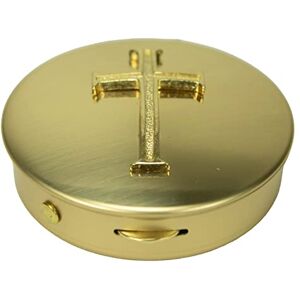 Cathedral Art Abbey & CA Gift Gold Latin Cross Pyx Container Cathedral Art Abbey & CA Gift Gold Latin Cross Pyx Container