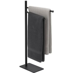 Relaxdays , HxWxD: 78 x 33.5 x 14 cm, stainless steel, 2 movable bars, standing towel rack, black, Iron Relaxdays , HxWxD: 78 x 33.5 x 14 cm, stainless steel, 2 movable bars, standing towel rack, black, Iron