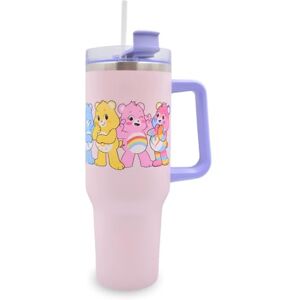 HOX Care Bears Friendship 40oz (1200ml) Insulated Tumbler Stainless Steel Cup with Straw and Handle for Water, Iced Tea, Coffee or Smoothie, Pink HOX Care Bears Friendship 40oz (1200ml) Insulated Tumbler Stainless Steel Cup with Straw and Handle for Water, Iced Tea, Coffee or Smoothie, Pink