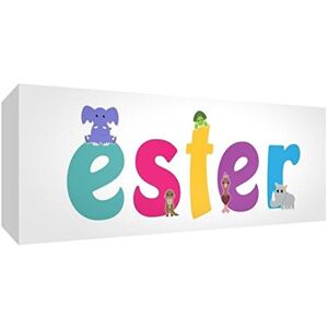 Little Helper Decorative Panel Baby/Christening Gift Idea, Drawing Girl's Personalised with Name Ester 5 x 15 x 2 cm Multi-Coloured Little Helper Decorative Panel Baby/Christening Gift Idea, Drawing Girl's Personalised with Name Ester 5 x 15 x 2 cm Multi-Coloured