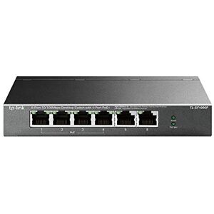 TP-LINK TL-SF1006P 6 Port Fast Ethernet 10/100Mbps PoE Switch, 4 PoE+ Ports at 67W Plug & Play, Sturdy Metal w/Shielded Ports Network Switch, Extend Mode and Priority Mode TP-LINK TL-SF1006P 6 Port Fast Ethernet 10/100Mbps PoE Switch, 4 PoE+ Ports at 67W Plug & Play, Sturdy Metal w/Shielded Ports Network Switch, Extend Mode and Priority Mode