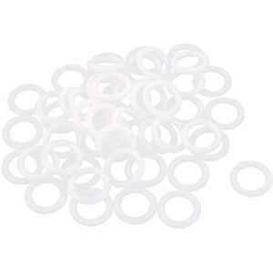 Ateliers28 Set of 10 Plastic Rings for Crystal, Diameter 7, White Color, T10016120, One Size Ateliers28 Set of 10 Plastic Rings for Crystal, Diameter 7, White Color, T10016120, One Size