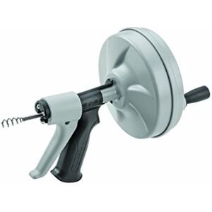 RIDGID 57038 Kwik-Spin Hand Spinner AUTOFEED Drain Cleaner with 1/4-inch x 25-foot Maxcore Cable and Bulb Auger for 1/2 to 1-1/2 inch Lines RIDGID 57038 Kwik-Spin Hand Spinner AUTOFEED Drain Cleaner with 1/4-inch x 25-foot Maxcore Cable and Bulb Auger for 1/2 to 1-1/2 inch Lines
