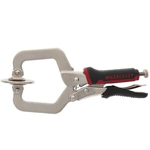 Milescraft 4000 2in Face Clamp – Heavy Duty, Locking, C-Clamp with Adjustable Swivel Pads, for Pocket Hole Joinery, Wood Projects, Welding and More Milescraft 4000 2in Face Clamp – Heavy Duty, Locking, C-Clamp with Adjustable Swivel Pads, for Pocket Hole Joinery, Wood Projects, Welding and More