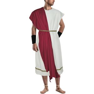 NEKIFUI Men's Toga Costume Adult Greek God Roman Party Accessories Set(Z3744RD,L) NEKIFUI Men's Toga Costume Adult Greek God Roman Party Accessories Set(Z3744RD,L)