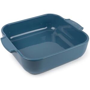 PEUGEOT Square Ceramic Baking Dish 28 cm (Handles Included) x 23.7 cm x 7.2 cm Capacity: 2.7 L 10 Year Guarantee Made In France Light Blue Colour PEUGEOT Square Ceramic Baking Dish 28 cm (Handles Included) x 23.7 cm x 7.2 cm Capacity: 2.7 L 10 Year Guarantee Made In France Light Blue Colour