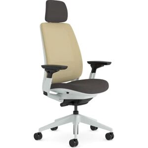 Steelcase Series 2 Ergonomic Office Chair With LiveBack Lumbar Support, 4D Armrests, Adjustable Headrest Beige/Moleskin, 72 x 64 x 127 Steelcase Series 2 Ergonomic Office Chair With LiveBack Lumbar Support, 4D Armrests, Adjustable Headrest Beige/Moleskin, 72 x 64 x 127
