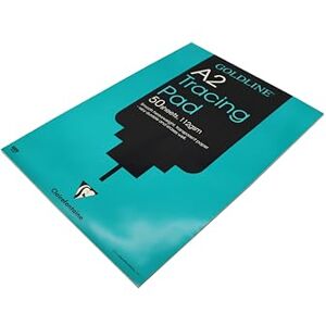 Clairefontaine Ref GPT3A2Z Goldline Heavyweight Tracing Pad (Contains 50 Sheets) A2 (594 x 420mm) in Size, 112gsm Paper, FSC-Certified Suitable for Tracing Items Clairefontaine Ref GPT3A2Z Goldline Heavyweight Tracing Pad (Contains 50 Sheets) A2 (594 x 420mm) in Size, 112gsm Paper, FSC-Certified Suitable for Tracing Items