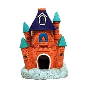 CLASSIC Cartoon Castle Aquarium Ornament 110 x 92 x 148 mm Hand-Painted Non-Toxic Resin Decoration for Freshwater Tanks CLASSIC Cartoon Castle Aquarium Ornament 110 x 92 x 148 mm Hand-Painted Non-Toxic Resin Decoration for Freshwater Tanks