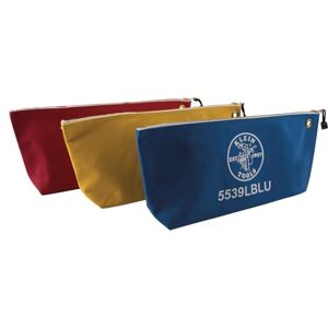 KLEIN TOOLS Canvas Tool Bag with Zipper, Assorted Colors 3 Pack Canvas Tool Pouch with Zipper, Coin Bag, 5539LCPAK KLEIN TOOLS Canvas Tool Bag with Zipper, Assorted Colors 3 Pack Canvas Tool Pouch with Zipper, Coin Bag, 5539LCPAK