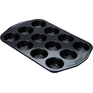 Circulon Ultimum Muffin Trays for Baking 12 Cup Non Stick Muffin Tin, Freezer & Dishwasher Safe Carbon Steel Bakeware, Black Circulon Ultimum Muffin Trays for Baking 12 Cup Non Stick Muffin Tin, Freezer & Dishwasher Safe Carbon Steel Bakeware, Black