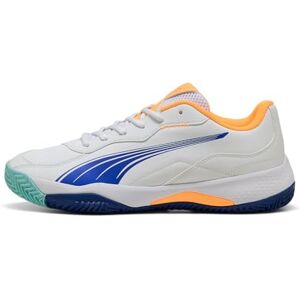 Puma Unisex NOVA Smash Tennis Shoe, White-Vivid Blue-Heat FIRE Black, 4.5 UK Puma Unisex NOVA Smash Tennis Shoe, White-Vivid Blue-Heat FIRE Black, 4.5 UK