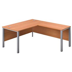 Office Hippo Heavy Duty Corner Office Goalpost Desk with Right Return, Home Office Desk, Filing, PC Desk For Office or Home, 5 Yr Wty, MFC Beech Top, Silver Legs, 160cm x 180cm Office Hippo Heavy Duty Corner Office Goalpost Desk with Right Return, Home Office Desk, Filing, PC Desk For Office or Home, 5 Yr Wty, MFC Beech Top, Silver Legs, 160cm x 180cm