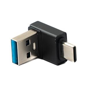 SYSTEM-S USB 3.0 Adapter Type A Male to 3.1C Male Unidirectional Angle Up Angled Cable 10Gbps 100W SYSTEM-S USB 3.0 Adapter Type A Male to 3.1C Male Unidirectional Angle Up Angled Cable 10Gbps 100W
