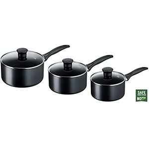 Tefal Cookware Set, Saucepans, Induction, Black, 3 Pc Set Tefal Cookware Set, Saucepans, Induction, Black, 3 Pc Set