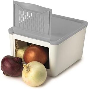 Snips Potato Keeper, 3 KG, 20x25,5x17,5 Cm, White and Grey, Food Container For Potato and Shallot,Made in Italy Snips Potato Keeper, 3 KG, 20x25,5x17,5 Cm, White and Grey, Food Container For Potato and Shallot,Made in Italy