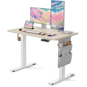 Marsail Standing Desk Adjustable Height, Electric Standing Desk with Starage Bag, Stand up Desk for Home Office Computer Desk Memory Preset with Headphone Hook, Beige,100 x 60 cm Marsail Standing Desk Adjustable Height, Electric Standing Desk with Starage Bag, Stand up Desk for Home Office Computer Desk Memory Preset with Headphone Hook, Beige,100 x 60 cm