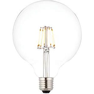 National Lighting E27 LED Dimmable Edison Screw (ES) Filament Globe Bulbs 125mm, Warm White 2700K, 60W Incandescent Lamp Equivalent, 7W 810 Lumens, Long-Life 15,000 Hours Pack of 1 National Lighting E27 LED Dimmable Edison Screw (ES) Filament Globe Bulbs 125mm, Warm White 2700K, 60W Incandescent Lamp Equivalent, 7W 810 Lumens, Long-Life 15,000 Hours Pack of 1