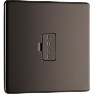 British General BG Electrical Unswitched Fused Spur Connection Unit, Screwless Front Plate, Slim Profile, Premium Flatplate, Black Nickel, 13A, FBN54 British General BG Electrical Unswitched Fused Spur Connection Unit, Screwless Front Plate, Slim Profile, Premium Flatplate, Black Nickel, 13A, FBN54