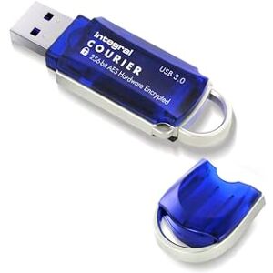 Integral 128GB Courier-197 256-Bit Hardware Encrypted 3.0 USB Secure Flash Memory Drive Certified to FIPS 197, Brute-Force Password Attack Protection & Super USB3.0 Transfer Speeds XTS-AES Integral 128GB Courier-197 256-Bit Hardware Encrypted 3.0 USB Secure Flash Memory Drive Certified to FIPS 197, Brute-Force Password Attack Protection & Super USB3.0 Transfer Speeds XTS-AES