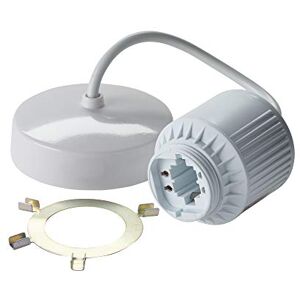Schneider Electric Exclusive Ceiling Pendant Light Fitting with 6 Inch Flex, Pre-Wired, Bayonet Bulb Base, 18 W, GESPEND618, White Schneider Electric Exclusive Ceiling Pendant Light Fitting with 6 Inch Flex, Pre-Wired, Bayonet Bulb Base, 18 W, GESPEND618, White