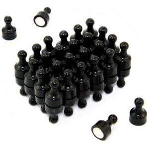 FIRST4MAGNETS Black Skittle Magnet for Fridge, Office, Whiteboard, Noticeboard, Filing Cabinet 12mm dia x 21mm tall Pack of 48 FIRST4MAGNETS Black Skittle Magnet for Fridge, Office, Whiteboard, Noticeboard, Filing Cabinet 12mm dia x 21mm tall Pack of 48