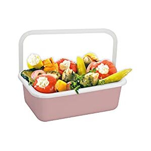 Honey Ware Color Line Food Storage Container with Lid, Enamel Pink, S, 0.42 L, Heat Resistant up to 400 °C, Meal Prep Boxes Suitable for All Types of Cookers, Oven and Grill, Storage Box with Lid Honey Ware Color Line Food Storage Container with Lid, Enamel Pink, S, 0.42 L, Heat Resistant up to 400 °C, Meal Prep Boxes Suitable for All Types of Cookers, Oven and Grill, Storage Box with Lid