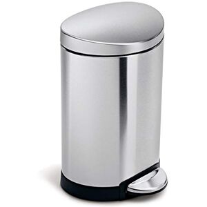 simplehuman CW1834CB 6L Semi-Round Pedal Bin, Small Bin for Bathroom Bedroom Office, Strong Steel Pedal, Silent Soft Close Lid, Inner Bucket, Fingerprint-Proof, Brushed Stainless Steel simplehuman CW1834CB 6L Semi-Round Pedal Bin, Small Bin for Bathroom Bedroom Office, Strong Steel Pedal, Silent Soft Close Lid, Inner Bucket, Fingerprint-Proof, Brushed Stainless Steel