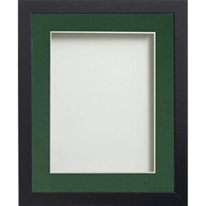 Frame Company Allington Black 20x16 inch Frame With Bottle Green Mount For Image A3 *Choice of sizes* Fitted with Real Glass Frame Company Allington Black 20x16 inch Frame With Bottle Green Mount For Image A3 *Choice of sizes* Fitted with Real Glass
