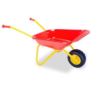 Relaxdays Children's Wheelbarrow, Ergonomic Grip, HxWxD: 43 x 74 x 36 cm, Metal, Plastic, Kids' Garden Tool, Red, Iron Relaxdays Children's Wheelbarrow, Ergonomic Grip, HxWxD: 43 x 74 x 36 cm, Metal, Plastic, Kids' Garden Tool, Red, Iron