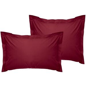 Nuit Des Rêves Luxurious Oxford Pillowcase Set (2 Pieces), Dark Red, 80 x 80 + 5 cm, 100% Cotton Ranforce, 155 Thread Count Envelope Closure, Machine Washable at 30°C Nuit Des Rêves Luxurious Oxford Pillowcase Set (2 Pieces), Dark Red, 80 x 80 + 5 cm, 100% Cotton Ranforce, 155 Thread Count Envelope Closure, Machine Washable at 30°C