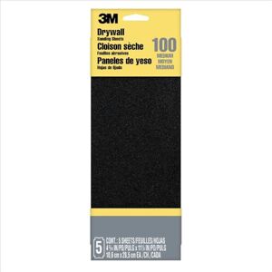 3M 9092DCNA Drywall Sanding Sheets, 4.1875 in x 11 1/4 in, 5-Sheet Medium-Grit 3M 9092DCNA Drywall Sanding Sheets, 4.1875 in x 11 1/4 in, 5-Sheet Medium-Grit
